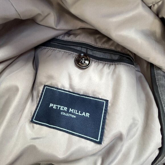 Peter Millar Collection Mens Mirabeau Water-Repellant Wool Field Jacket XL Gray - Picture 4 of 10